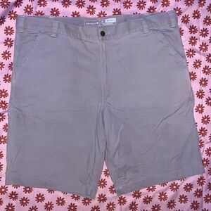 Carhartt Relaxed Fit Canvas Utility Work Shorts - Tan - Mens Sz 42